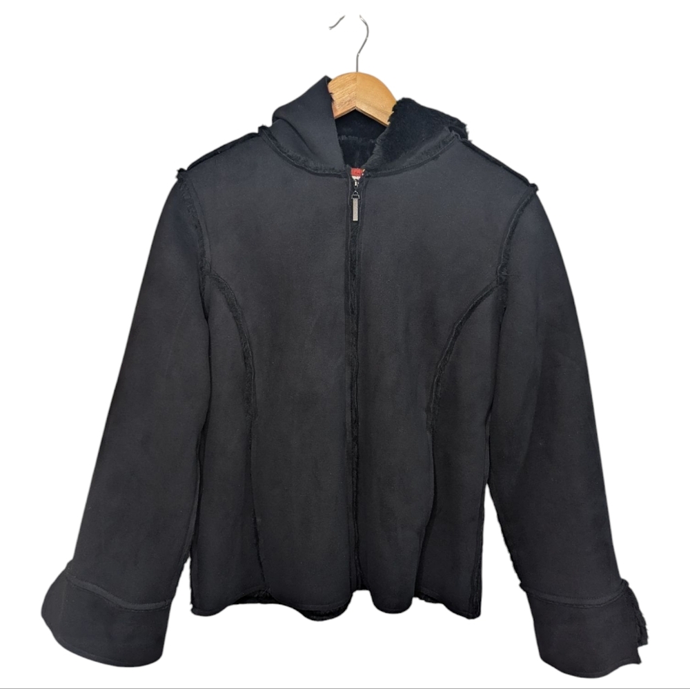 Tapemeasure Hooded Lined Coat Jacket Size Medium